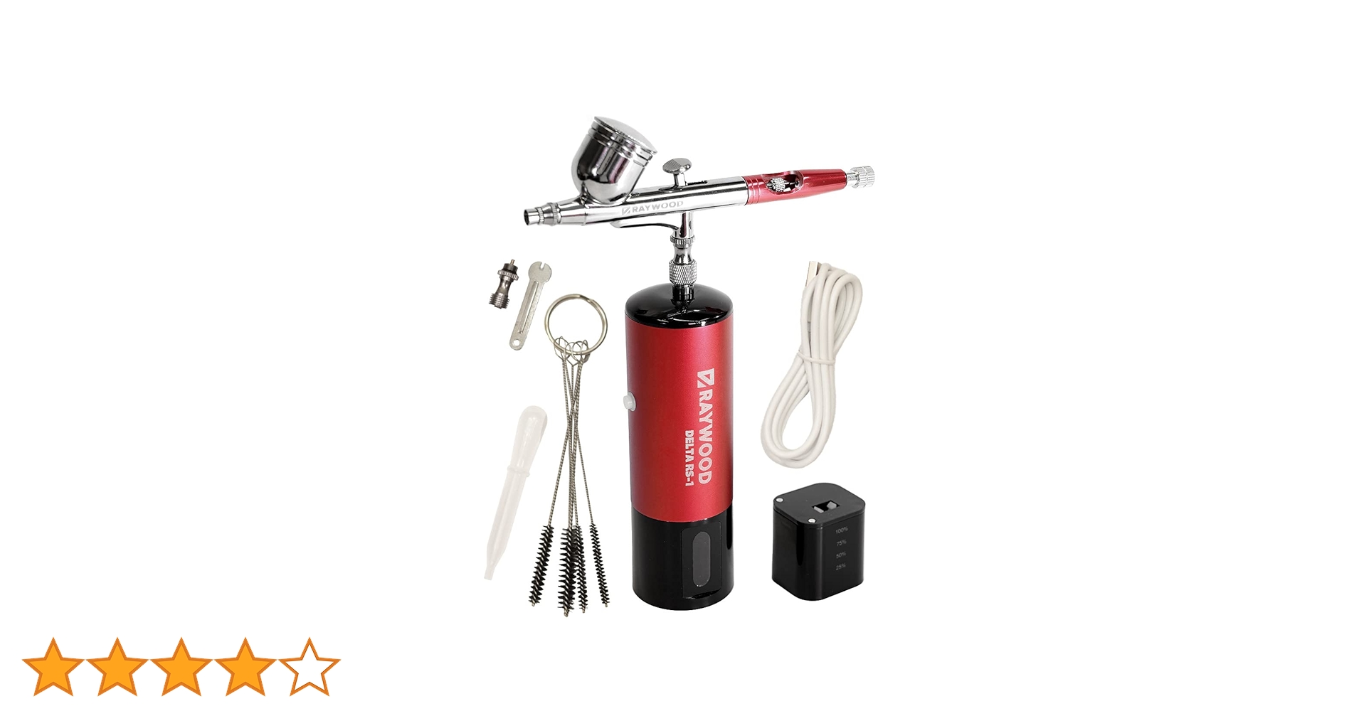 Amazon | RAYWOOD エアブラシ デルタ 充電式 コンプレッサー セット